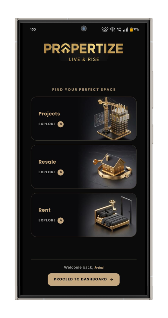 Propertize Mobile App on Android