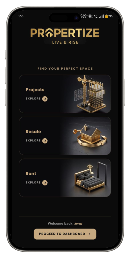 Propertize Mobile App on iOS